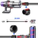Quick Release Wand Extension Tube for Dyson V11 V10 V8 V7 Models, Extension Vacuum Replacement Parts, Wand Tube replacement for dyson cordless vacuum parts, 28.93 in (Iron)