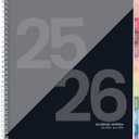 Rileys Academic Planner 2025-2026, Daily, Weekly & Monthly Planner, July 2025 - June 2026, Student Notes Pages, Twin-Wire Binding, Weekly Agenda for School & Work (8.5 x 11-Inches, Black, Geographic)