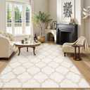 Lahome Moroccan 5x7 Area Rugs for Living Room Machine Washable Rug,Beige Rug for Bedroom Soft Low Pile Non-Slip Large Carpet for Dining Playroom