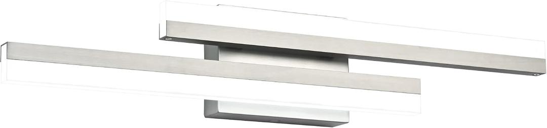 PRESDE 24 Inch LED Bathroom Vanity Light Bar, Modern Brushed Nickel Wall Lighting Fixture Over Mirror