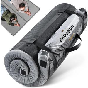 3 Inch GAIALOOP Thick Memory Foam Camping Mattress Sleeping Pad [Car/Tent/Cot] Glamping Portable Floor Mat Roll Up Futon Mattress for Guests Sleepover 