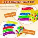 2PCS Color Sorting Sensory Toys, Fine Motor Skill Games Learning Toys for Toddlers, Color Matching Fidget for Calm Down, Preschool Learning & Educational Montessori with Autism