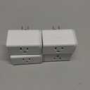 Kasa Smart Plug Mini 15A, Apple HomeKit Supported, Smart Outlet Works with Siri, Alexa & Google Home, UL Certified, App Control, Scheduling, Timer, 2.4G WiFi Only, 4 Count (Pack of 1) (EP25P4), White