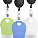 Linkidea Portable Silicone Travel Bottles Set, Empty Hand Soap Containers Refillable Container for Toiletries, Shampoo, Liquid, Cosmetic Multifunctional Bottles (1.3 oz, Pack of 3)