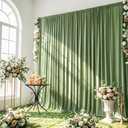 HAEFOO Sage Green Backdrop Curtain - 20x10FT Back Drop Curtains for Parties Wrinkle-Free Soft Polyester Backdrop Wedding Decorations Photoground Backdrop Stain-Resistant for Back Drop Stand, 4 Panels