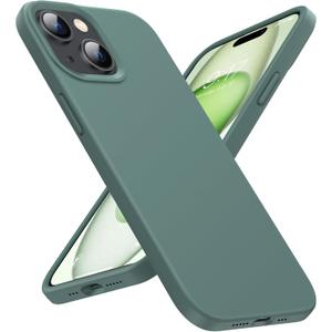 for iPhone 15 Case Liquid Silicone Slim Shockproof Protective Cover 6.1 Inch Anti-Scratch Drop Protection,Forest Green