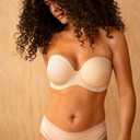 Smart & Sexy Women's Full Support Light Lined Strapless Bra, In the Buff, 32B