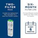 GE Under Sink Water Filter Replacement, Dual Flow, Reduces Sediment, Rust & Other Impurities from Water, Fits GXK255TBN Under Sink Filtration System, Replace Every 6 Months, FQK2J, 2 Filters