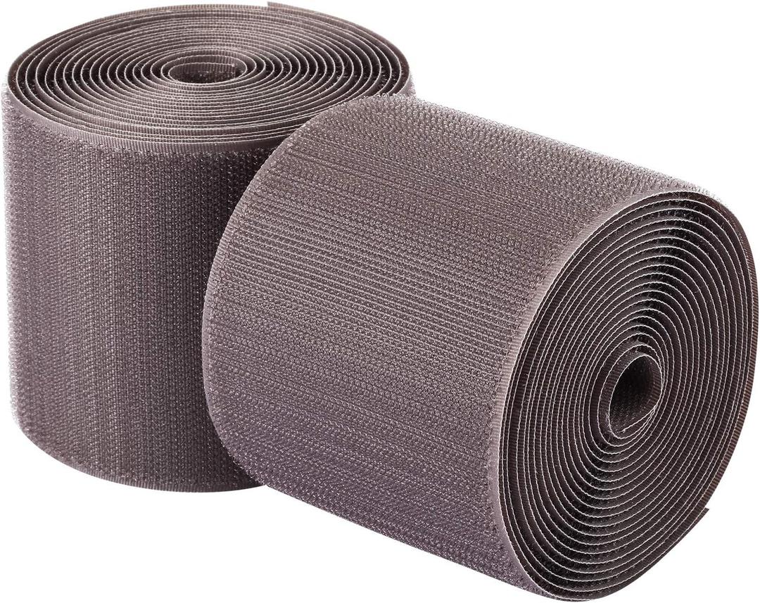 WILLBOND 2 Pack 10 ft x 3 Inch Cable Floor Strip Cable Cover Cords Carpet Protector Management Hook and Loop Tape for Wires on Floor Cords and Prevent a Trip Hazard (Gray)