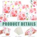 Geyee 50 Packs Tissue Travel Size Facial Paper Napkins Travel Packs Disposable Pocket Tissues for Wedding Guest Traveling School Purse Home Supplies, 500 Sheets 3 Ply(Spring Floral)