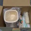 SUSTEAS Rotary Cheese Grater with Handle - Vegetable Shredder with 5 Well-designed Blades & Strong Suction Base,Round Mandoline Slicer & Food Chopper for Kitchen,with Blade Storage Box(Beige)