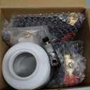 DUSICHIN Short Wand Pressure Washer Gun Foam Cannon 1/4" Quick Connector Pressure Washer Accessory,Car Wash Foam Gun Dual Ended Shift Connector 5 Pressure Washer Nozzles M22-14, M22-15 Brass Fittings