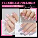 UNA GELLA Short Square Nail Tips 504PCS Pre Etched Extra Short Soft Gel Fake Nails Tips for Women DIY Squoval Press On Nails Extension French Style Salon Full Cover Acrylic Tips 12 Sizes