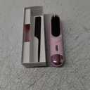 Go Brush Pro 2025 Hair Straightener Brush 300 Million Negative Ionic Portable Hair Straightener Comb for Women with 4 Temps Fast Heating MCH Ceramic Coating Smooth Frizz - Free Hair (Babi Pink)