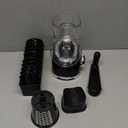 SUSTEAS Rotary Cheese Grater with Handle, Vegetable Slicer with 6 Interchangeable Blades, Reinforced Suction, Easy to Clean, Kitchen Shredder for Crushed Ice, Fruits and Nuts with Blade Storage Case, Black