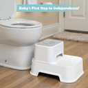 2 Step Toddler Step Stool, Non-Slip Multifunctional Kids Step Stool for Bathroom Sink & Toilet Potty Training,Supports Up to 220 lbs (2 Packs, White)