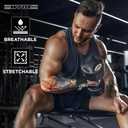 WYOX Weightlifting Wrist Wraps 12" Professional Quality Wrist Support with Heavy Duty Thumb Loop Best Wrap for Powerlifting Competition Strength Training Bodybuilding Gym Workout Bands for Stability (21 inch, Black)