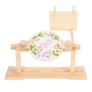 PATIKIL Embroidery Hoop Stand, Adjustable Beech Wood Cross Stitch Stand Holder 360 Degree Rotated for DIY Art Craft, Sewing, Needlework Projects