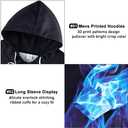 Ahegao Mens Hoodies Novetly Sweatshirts for Man 3D Graphics Pullover with Pockets (XL)