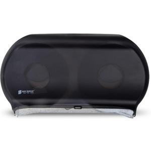 San Jamar - SJMR4000TBK R4000TBK Twin 9" Jumbo Tissue Dispenser, Black Pearl, 12" x 19" x 5.3"