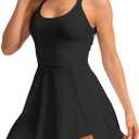 Padded Y-Back Sports Bra for Women - Racerback Low Impact Spaghetti Strap for Yoga Workout Top (Small, Black)