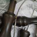 BOBOMOMO 62" Rustic Farmhouse Floor Lamp Dark Brown with Remote & Dimmable 9W Bulb, 3 Color Temperatures Resin Standing Lamp, Retro Tall Lamp for Living Room, Bedroom, Nursery, Office, Reading Nook