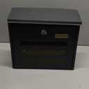 Kasten Wall-Mount Mailbox with Key Lock, Large Capacity Locking Mailbox for Outside, 13.6 x 4.3 x 12.8 Inch, Black