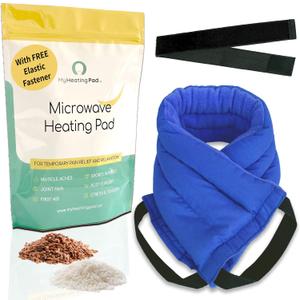 Microwavable Heating Pads for Lower Back, Neck, and Shoulder Pain Relief - Moist Microwave Heating Pad for Muscles and Joints - Microwave Hot Pack Heat Pad for Cramps (Multi Blue, 1)
