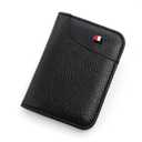 Men's Thin Portable Multiple Card Slots Large-Capacity Protective Cover Card Holder Wallet (Black)