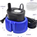 Pool Cover Pump above Ground - Submersible Water Sump Pump Swimming Water Removal Pumps, with Drainage Hose & 25 Feet Extra Long Power Cord, 850 GPH inGround, 3 Adapters
