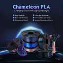 FLASHFORGE PLA Filament 1.75mm +/- 0.02mm Burnt Titanium, Color Changeable 3D Printer Filament 1kg (2.2lbs), Chameleon Changing Colors with Light, Perfectly Hide The Layer Line