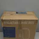 Giraffe Tools Ground Mounted Retractable Hose Reel 1/2 Inch x 82FT, Heavy Duty Automatic Rewind Garden Hose Reel, with Flexible Swivel Base for Lawn, Concrete Floor