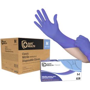 Nitrile Disposable Gloves, 3.5 Mil, Imperial Blue, Powder Free, Latex Free, Tattoo, Beauty, Salon, Car Medium