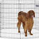 MidWest Homes for Pets 42-Inch Exercise Pen, for Indoor and Outdoor Use, 16 Sq Feet of Play, Single Door Folding Dog Pen, with Large Door Opening & Secure Latch, Easy to Set Up, Foldable Dog Playpen