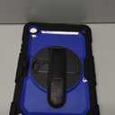 BASE MALL Case for Samsung Galaxy Tab S8 Plus 2022/S7 FE/S7 Plus 5G 12.4-inch Tablet Case Protective [with Screen Protector], Rotatable Kickstand, S Pen Holder, Hand/Shoulder Strap (Blue)