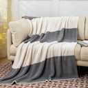 Mokoya Super Soft Blanket 50"x70",Reversible Lightweight Fluffy Throw for Couch, Bed, Sofa, Gifts for Women, Men, Final Clearance, No Restock