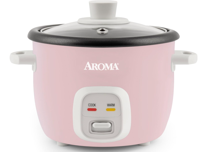 Aroma Housewares 4Cups (Cooked) / 1Qt. Rice & Grain Cooker (ARC302NGP), Pink