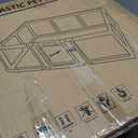 Clear Acrylic Dog Playpen Indoor, Puppy Cat Small Pet Play Pen, Pet Cat Playpen for Rabbits, Dog Fence Crate Kennel Whelping Cage (Grey, 10 Panel)