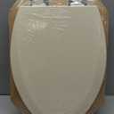 Bemis 1500EC 146 Almond Elongated Molded Wood Toilet Seat with Easy-Clean & Change Hinge