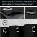 Water Proof Outside Curtains with Grommet Top for Porch, W84 x L120 Thermal Insulated Washable Light Block Outdoor Divider Drapes for Patio Gazebo Deck Pool Area Pergola Cabana (Black)