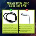 BLE caberQU Digital USB-C Cable Tester, USB PD 3.0/3.1/3.2 eMarker readout, 25 pin Continuity pinout, USB2/3/4, Cable Resistance, iOS&Android app (BLE caberQU Expert kit)