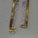 Brushed Gold Cabinet Pulls Square Dresser Handles, 5 Inch / 128mm Hole to Hole Cabinet Handles Stainless Steel Cabinet Hardware, Kitchen Drawer Pulls for Cupboard Wardrobe Vanity