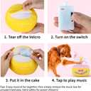 Dog Birthday Cake Toy 5.9", Larger Plush Dog Gift with Electronic Music Box, Plays Happy Birthday Song & Puppy Bark Melody, Party Decoration for All Breeds Dogs, Pink