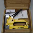 Upholstery Staple Gun Heavy Duty, YEAHOME 4-in-1 Stapler Gun with 4000 Staples, Manual Brad Nailer Power Adjustment Stapler Gun for Wood, Crafts, Carpentry, Decoration DIY