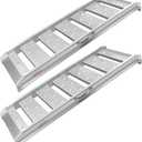 Ruedamann 4Ft Truck Ramps, 2 Pcs 4400 Lbs Total Capacity, Aluminum Trailer Ramp, Heavy-Duty ATV Ramps for Pickup Trucks, UTVs, Motorcycles, Lawn Mowers, Golf Carts