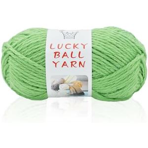 2 Pack 50% Wool Yarn for Crocheting and Knitting,131yds/120m Crochet Yarn for Beginners, Suitable for Sweater,Scarf,Hat(Apple Green)