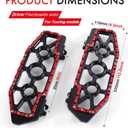 Road King Street Glide Floorboards MX Foot Boards For Harley Touring CVO Brake Shifter Levers (Black + Red, 2008-2013 Touring)