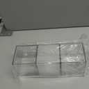 Clear Acrylic Silverware & Pen Organizer Caddy, Transparent Plastic Silverware Holder, Perfect for Office, Bedroom, and Bathroom Storage 2 Piece