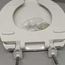 BEMIS 7750TDG Commercial Heavy Duty Open Front Toilet Seat with Cover, Industrial Seat with Secure Installation, Made in USA, Round, White
