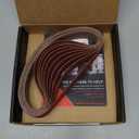 Red Label Abrasives 1 X 18 Inch 80 Grit Sanding Belt - Industrial Grade Ceramic - 10 Pack - For Knife Sharpening and Metalworking